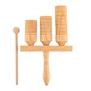 3 Tone Wooden Agogo by Gear4music