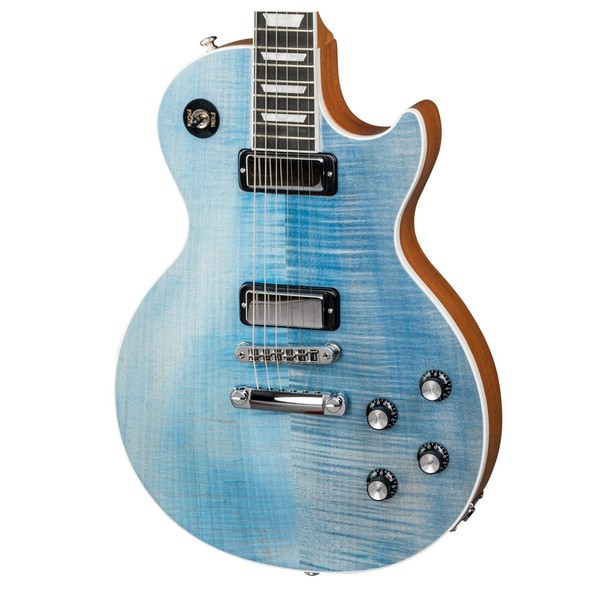 Gibson Les Paul Deluxe Player Plus, Satin Ocean Blue (2018) close up