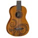 Luna Uke Tattoo 6 String Baritone Mahogany front close up