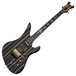 Schecter Synyster Custom-S Electric Guitar, Black with Gold Stripes