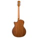 Luna Henna Oasis Electro Acoustic Guitar, Cedar Back View