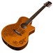 Luna Henna Oasis Electro Acoustic Guitar, Cedar Slanted View