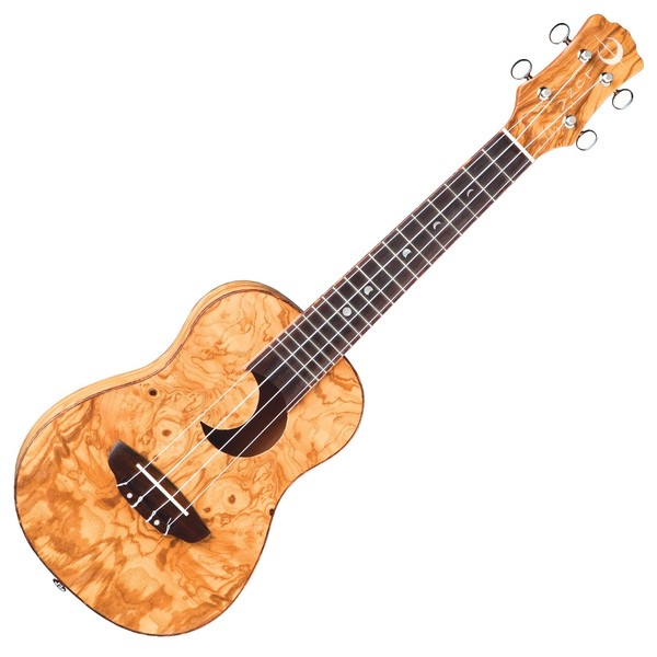 Luna Concert Ukulele, Olive Ash Burl