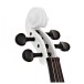 4/4 Size Electric Violin by Gear4music, White w/ Headphones