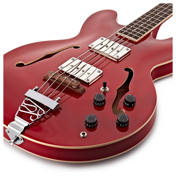 San Francisco Semi Acoustic Bass Wine Red, 15W Bass Amp Pack