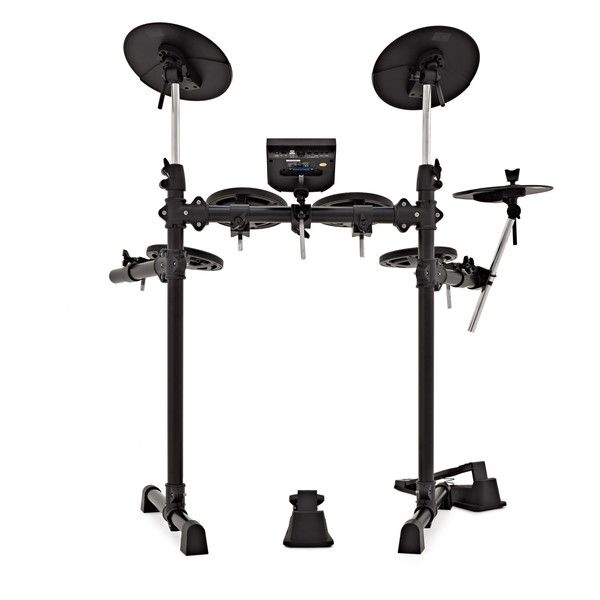 Elektronische drumset met 9 pads, Coolmusic draagbare roll-up drum-pad, e- drumkit, geïntegreerde dual-stereo-luidsprekers, e-drum voor beginners, zwart