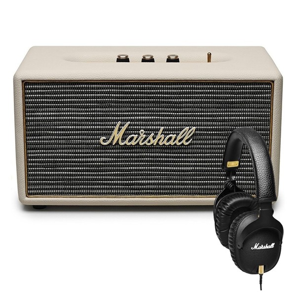 Marshall Stanmore Bluetooth Speaker (Cream) Free Marshall Headphones - Main