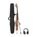 4/4 Size Electric Cello by Gear4music, Natural w/ Headphones