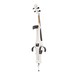 4/4 Size Electric Cello by Gear4music, White w/ Headphones