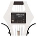 4/4 Size Electric Cello by Gear4music, White w/ Headphones