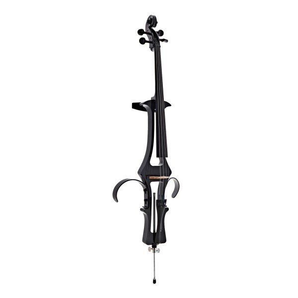 4/4 Size Electric Cello by Gear4music, Black w/ Amp Pack