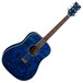 Dean AXS Quilt Ash Dreadnought Acoustic Guitar, Transparent Blue  Front View