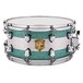 SJC Drums 14'' x 7'' Custom Snare Drum, Turquoise Glitter & Silver