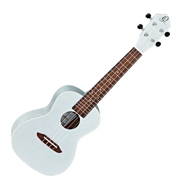 Ortega RUSILVER Concert Acoustic Ukulele, Silver Front View