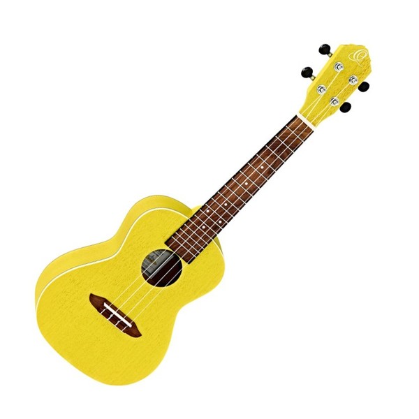 Ortega RUSUN Concert Acoustic Ukulele, Sun Yellow Front View