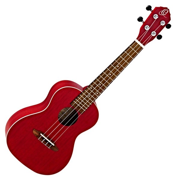 Ortega RUFIRE Concert Acoustic Ukulele,  Fire Red Front View