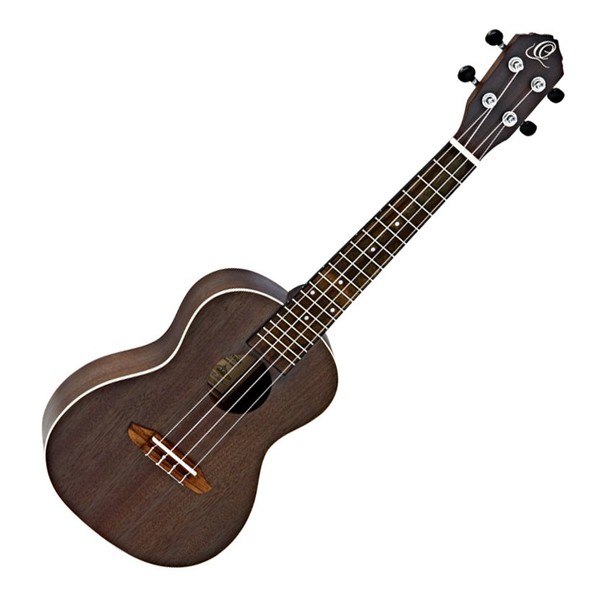 Ortega RUCOAL Concert Acoustic Ukulele, Coal Black 