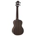 Ortega RUCOAL Concert Acoustic Ukulele, Coal Black Back View