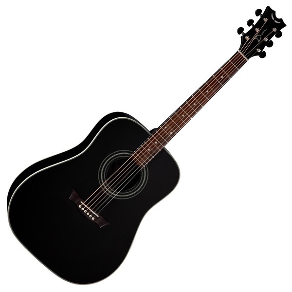 Dean St Augustine Solid Top Dreadnought Acoustic, Classic Black Front View