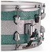 SJC Drums 14x7 Custom Snare Drum, Turquoise Glitter & Silver Sparkle