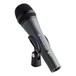 Sennheiser e835 Cardioid Vocal Mic, 3 Pack - Microphone Angled in Clip
