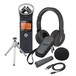 Zoom H1 with Accessory Pack and SubZero Headphones, Matte Black - Bundle