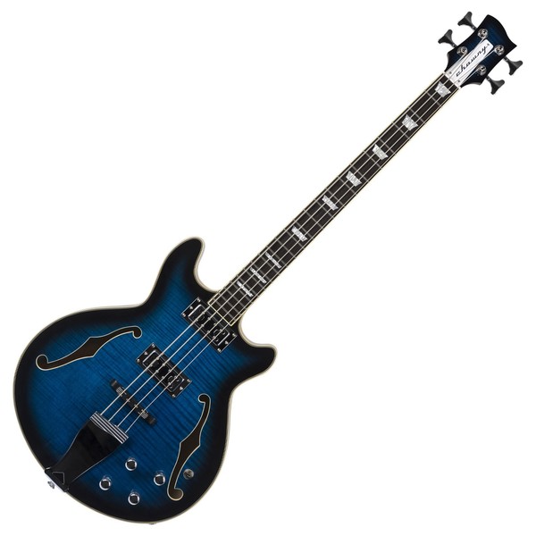 Chowny CHB-1 Semi-Hollow Bass, Sapphire Burst