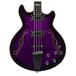 Chowny CHB-2 Semi-Hollow Bass, Purple Burst front close up