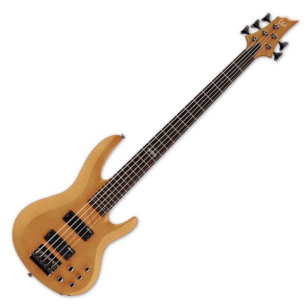 ESP LTD B-155DX 5-String Bass Guitar, Honey Natural