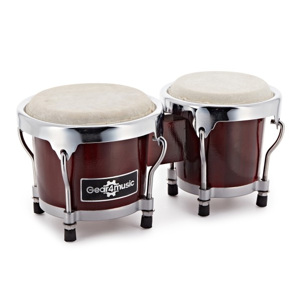 Mini Bongos 4" + 5" by Gear4music, Red