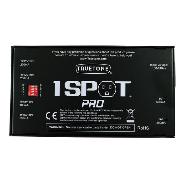 Truetone 1 Spot Pro CS6 Low Profile Power Supply rear view