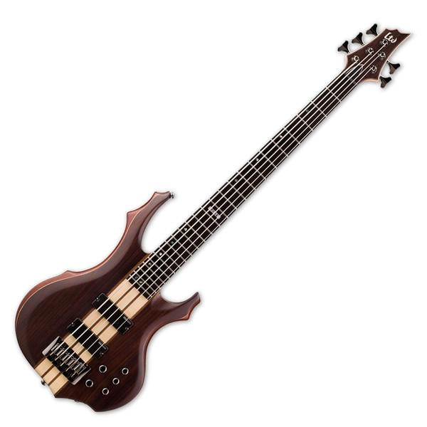 ESP LTD F-5E Bass Guitar, Natural Satin