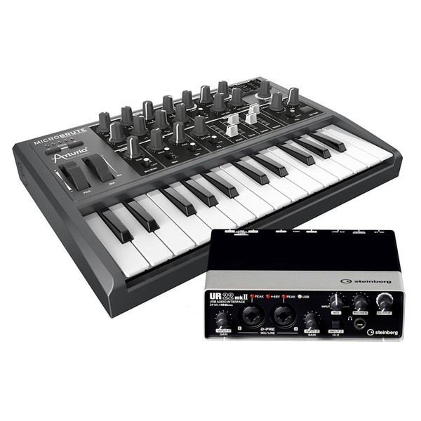 Arturia MicroBrute Monophonic Synth With Steinberg UR22 Interface - Bundle