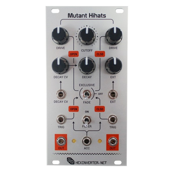 Hexinverter Mutant Hihats (13HP) - Front