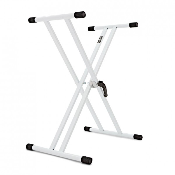 X-Frame Double Braced Keyboard Stand, White by Gear4music