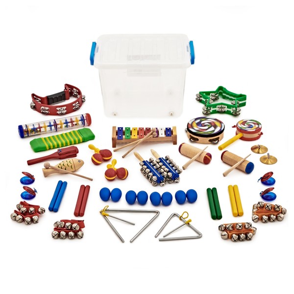 32pc KS1 Colourful Classroom Percussion Set by Gear4music