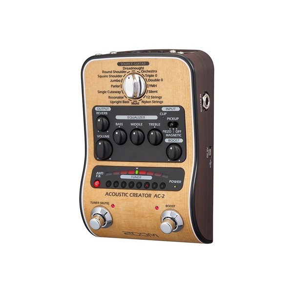 Zoom Ac-2 Acoustic Creator Pedal left angle