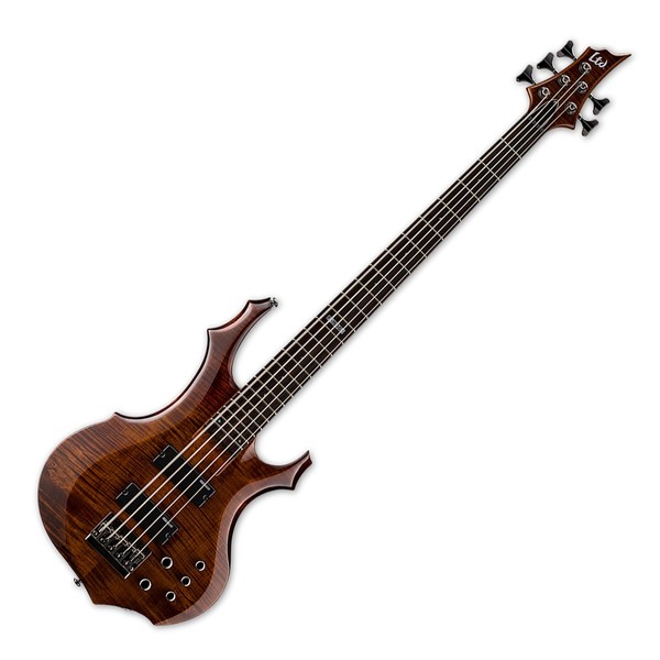 ESP LTD F-155DX Bass Guitar, Walnut Brown
