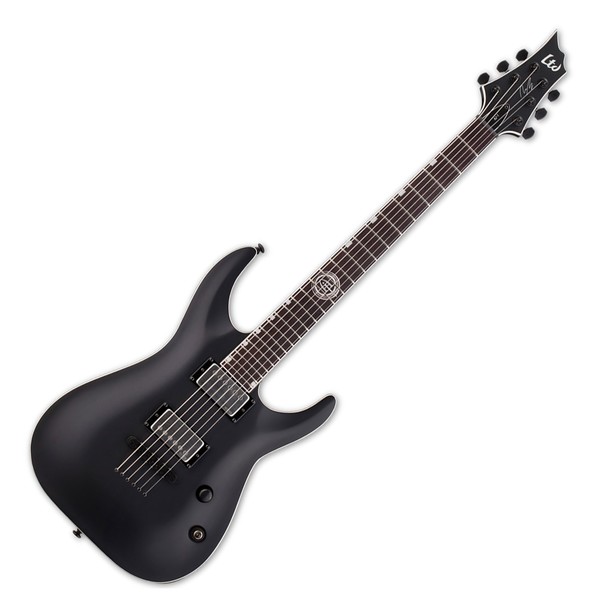 ESP LTD AJ1 Andy James Signature Electric Guitar, Black Satin