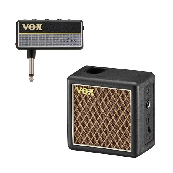 Vox amPlug 2 Clean Guitar Headphone Amp Bundle