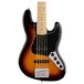 Fender Deluxe Active Jazz Bass Guitar V MN, 3-Colour Sunburst front close up