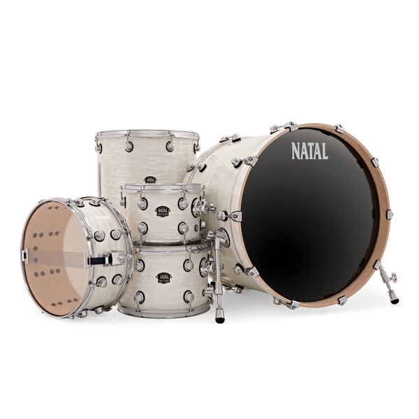 Natal Arcadia 5pc 22" Limited Edition Shell Pack, White Swirl
