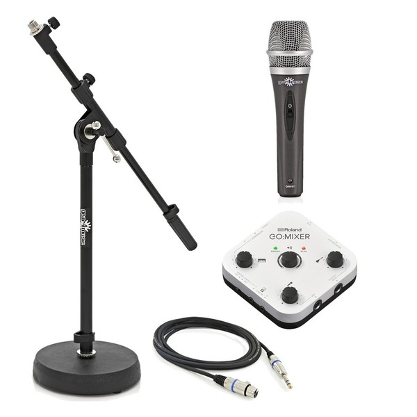 Roland GO:MIXER Mixer for Smartphones With Microphone, Stand & Cables