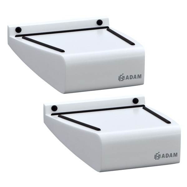 Adam Desktop Monitor Stands (Pair), White - Front