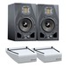 Adam A5X Active Studio Monitors With FREE Adam Desktop Stands, White - Main