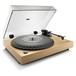 Lenco L-91 Turntable with USB, Natural Wood - Angled