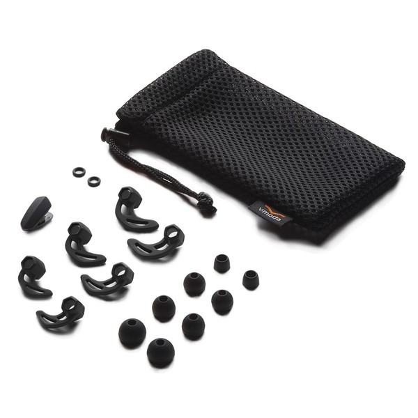 V-Moda Forza Metallo Wireless In-Ear Headphones, Gunmetal Black - Full Accessories