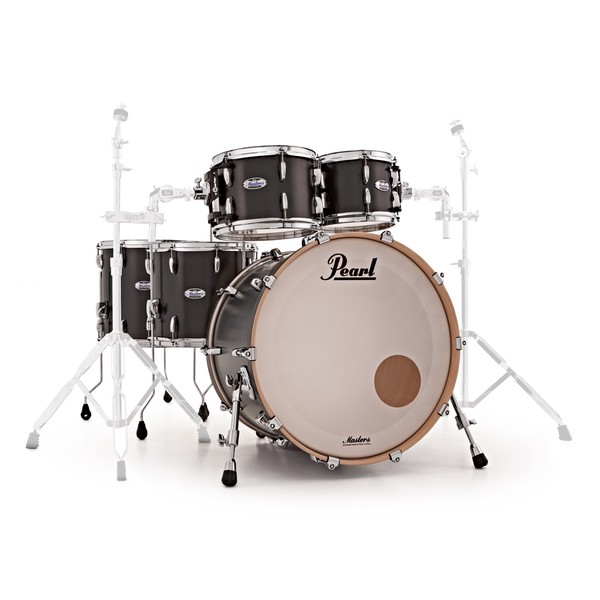 Pearl Masters Maple Complete 22" 5pc Shell Pack, Matte Caviar Black