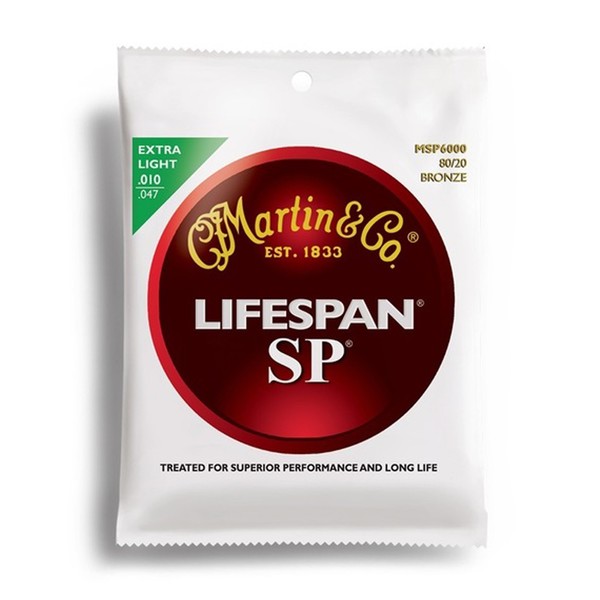 Martin 6 str 80/20 Bronze SP Lifespan Extra Light (.010 - .047)