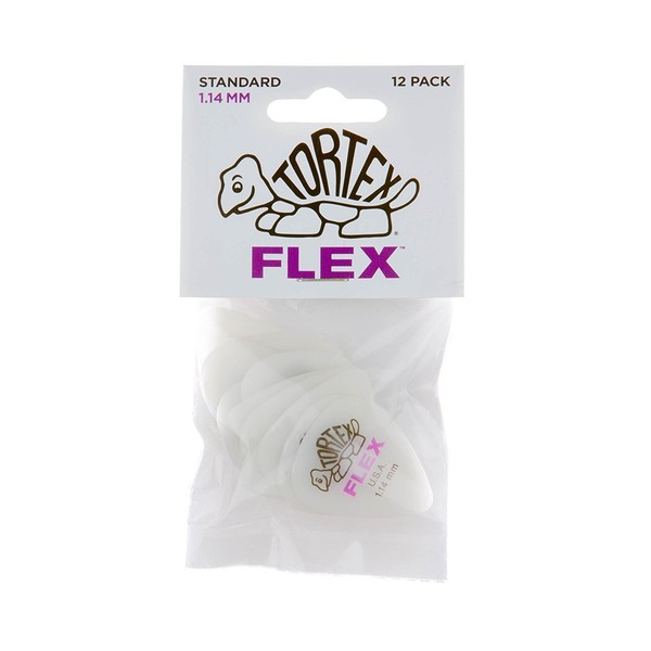 Dunlop 428P1.14 Tortex Flex Standard - Player pk 12 picks - bag